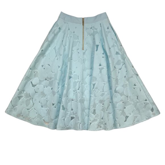 Ted Baker Quinia Skirt Ted/0 US/2 XS Burnout Sky Blue Lace - Picture 2 of 11